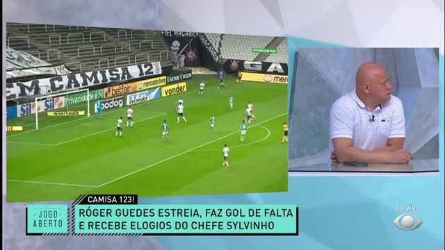 Corinthians fica no empate, Róger Guedes marca e Ronaldão é zoado Reprodução TV