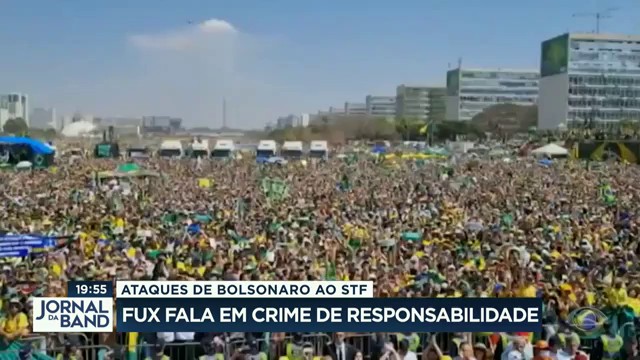 Ataques de Bolsonaro ao STF: Fux fala em crime de responsabilidade Reprodução TV