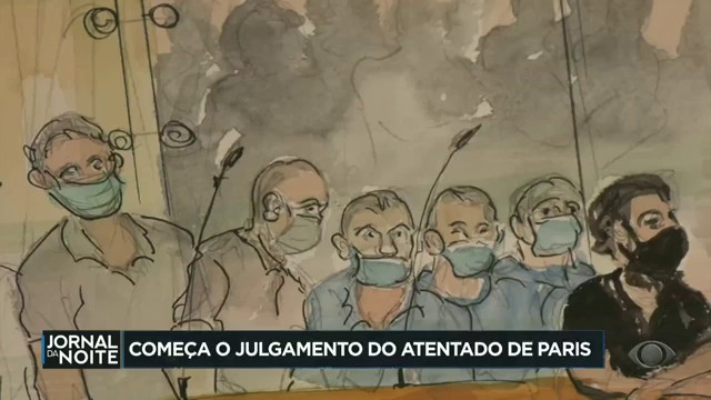 Terroristas vão ao banco dos réus na França e em Guantánamo Reprodução TV