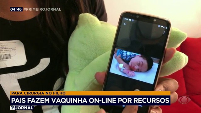 Pais fazem vaquinha on-line para cirurgia do filho Reprodução TV