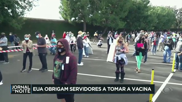 EUA obrigam servidores a tomar a vacina Reprodução TV