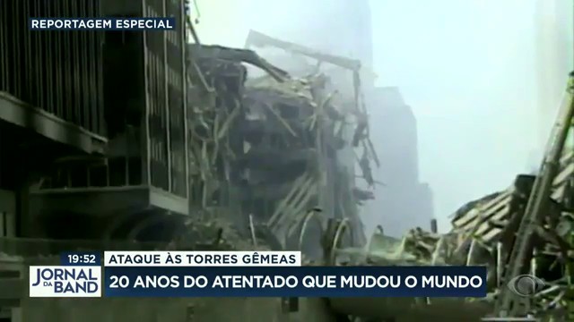 A reconstrução da área das Torres Gêmeas Reprodução TV