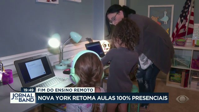 Nova York retoma aulas 100% presenciais Reprodução TV