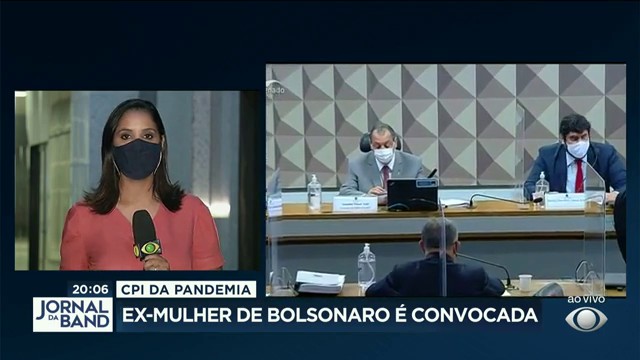 Ex-mulher de Bolsonaro é convocada pela CPI da pandemia  Reprodução TV