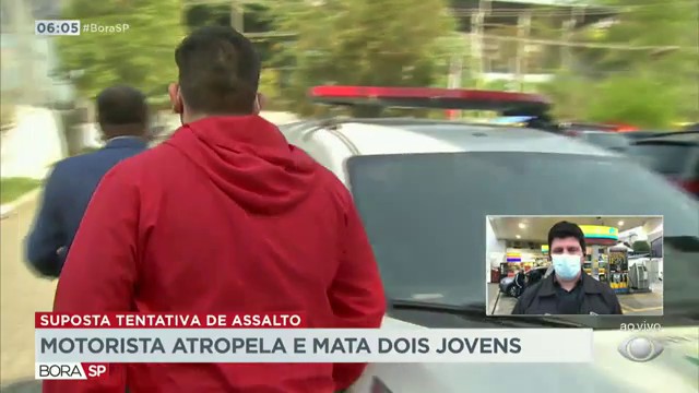 Motorista atropela e mata 2 jovens na zona sul Reprodução TV