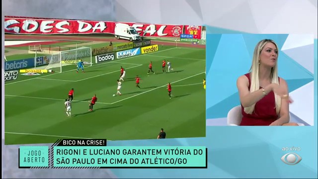 XÔ, CRISE! Rigoni e Luciano marcam na vitória do São Paulo Reprodução TV