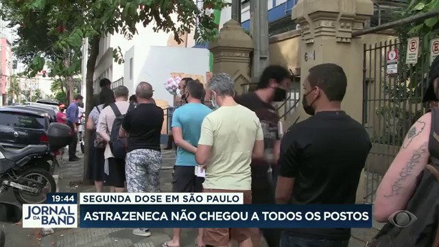 SP distribuiu novas doses de Astrazeneca mas vacina não chegou a todos Reprodução TV