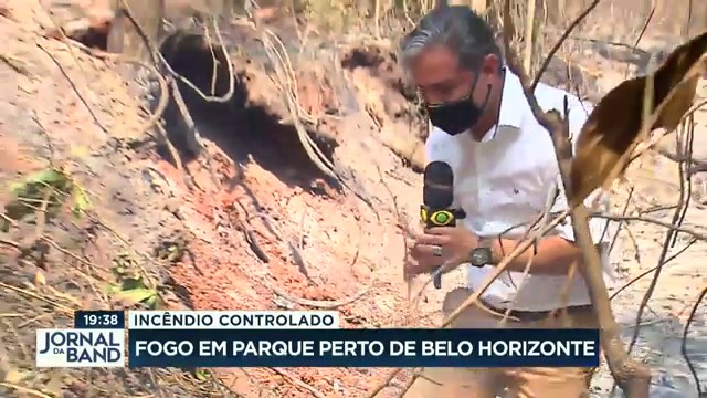 Fogo em parque perto de BH é controlado Reprodução TV