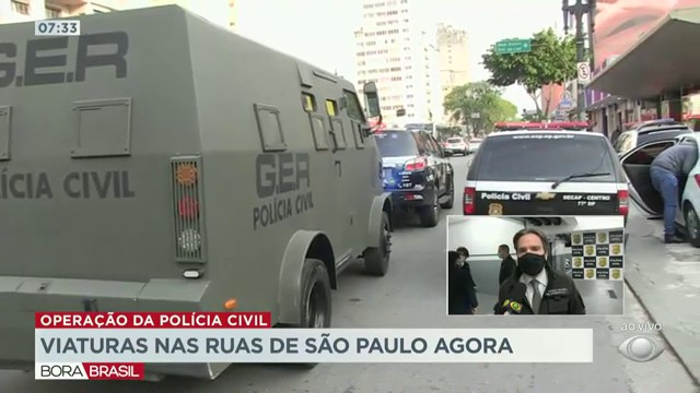  Viaturas nas ruas em operação da Polícia Civil em São Paulo