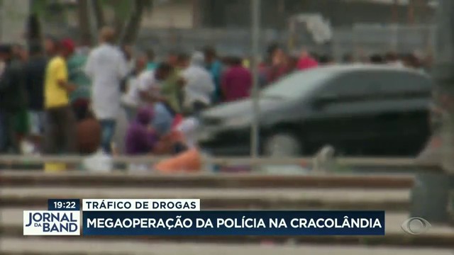 Tráfico de drogas: megaoperação da polícia na Cracolândia em São Paulo Reprodução TV