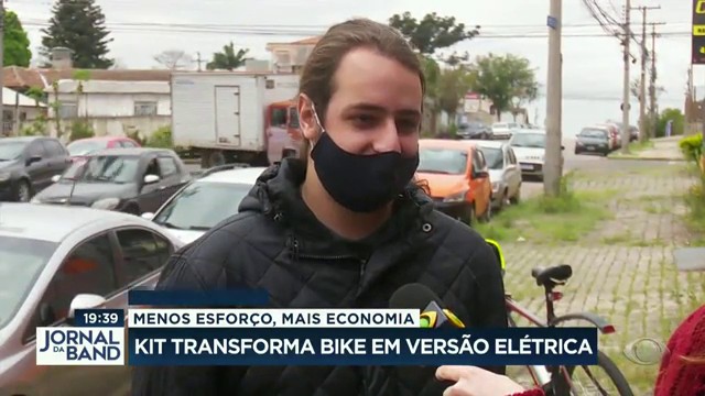 Kit transforma bike em versão elétrica Reprodução TV