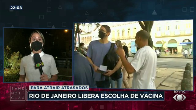 Rio libera escolha de vacina para quem não tomou 1ª dose Reprodução TV