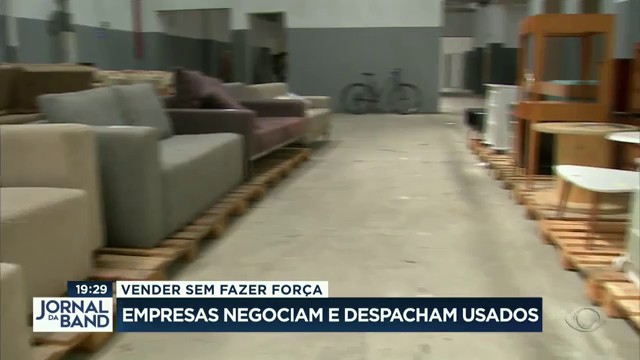 Empresas negociam e despacham produtos usados Reprodução TV