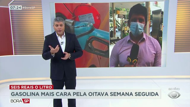 Combustíveis caros e carro na garagem  Reprodução TV