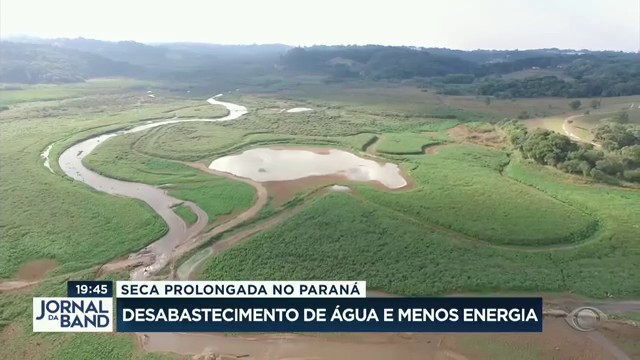 Seca no Paraná: desabastecimento de água e menos energia Reprodução TV