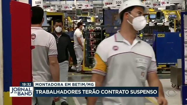 Trabalhadores terão contrato suspenso em montadora de MG Reprodução TV