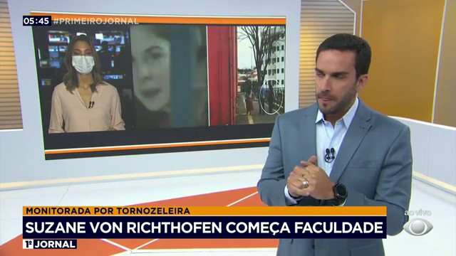 Suzane Von Richthofen começa faculdade de tornozeleira eletrônica Reprodução TV