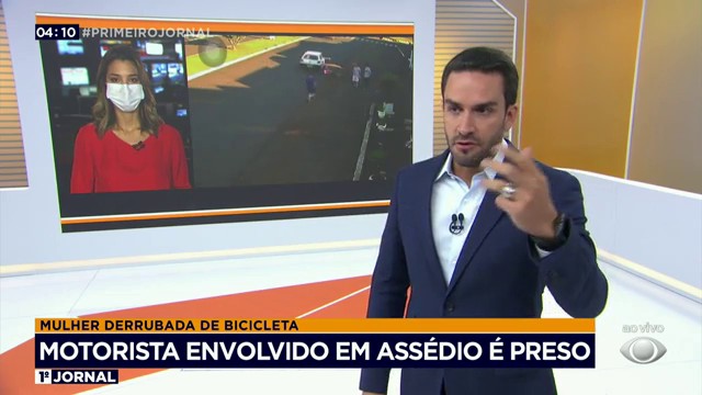 Motorista envolvido em caso de assédio a ciclista é preso Reprodução TV