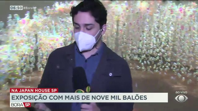 Exposição com mais de nove mil balões Reprodução TV