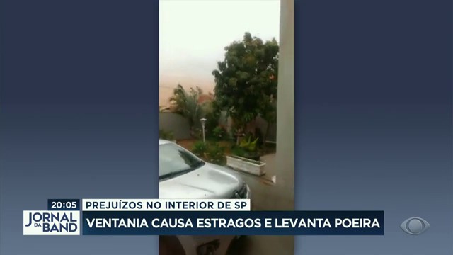 Um temporal causou estragos no interior de São Paulo Reprodução TV