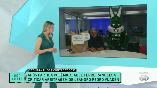 OLHA O DEBATE! Pintou o Coelhão lá com o Héverton Guimarães... Reprodução TV