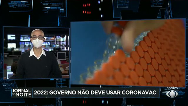 Governo federal descarta uso da Coronavac para o próximo ano Reprodução TV