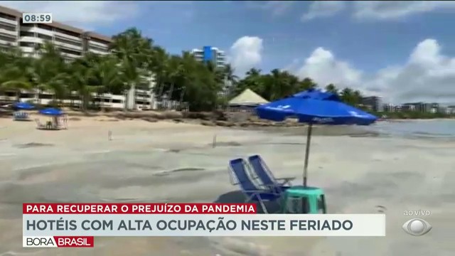 Hotéis tem alta de ocupação neste feriado  Reprodução TV