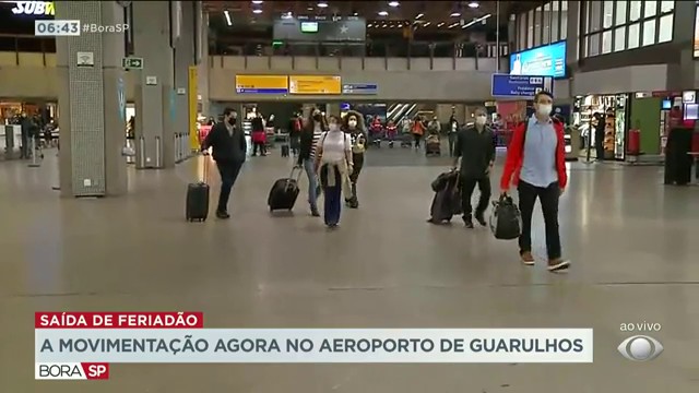 Saída para o feriadão movimenta Cumbica Reprodução TV