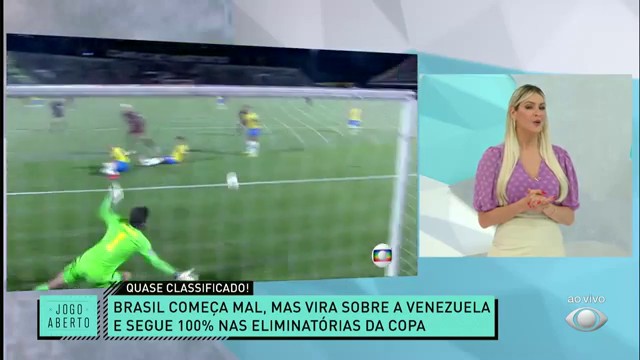 Seleção Brasileira começa mal, mas vence a Venezuela por 3 a 1 Reprodução TV