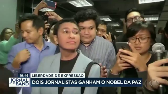 Liberdade de expressão: dois jornalistas ganham o Nobel da Paz Reprodução TV