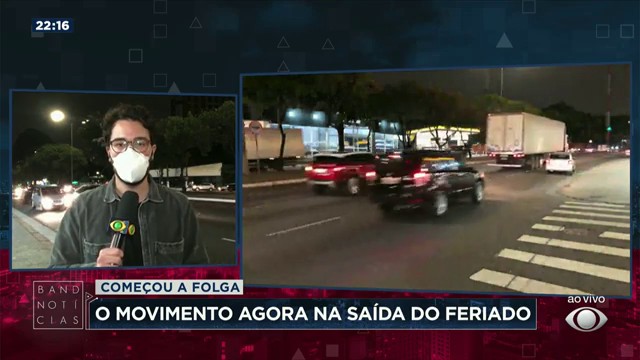 O movimento na saída do feriado prolongado Reprodução TV