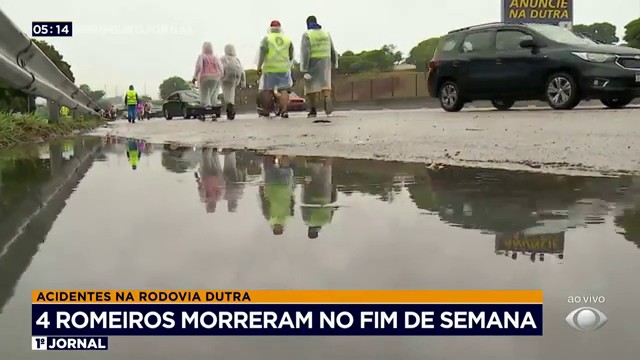 Quatro romeiros morrem a caminho de Aparecida Reprodução TV