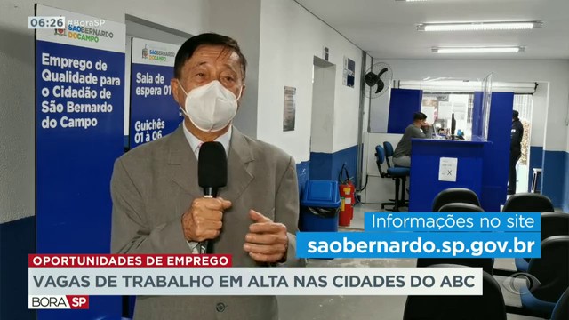 Vagas de trabalho em alta nas cidades do ABC Reprodução TV