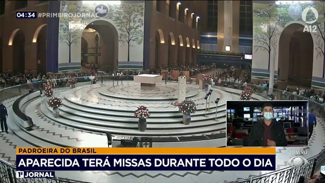 Mais de 30 mil fiéis são esperados em Aparecida neste feriado Reprodução TV