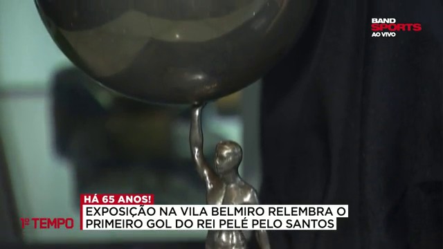 Exposição na Vila Belmiro relembra primeiro gol de Pelé pelo Santos