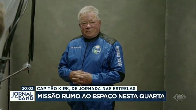 Ator que interpretou o Capitão Kirk irá ao espaço nesta quarta Reprodução TV