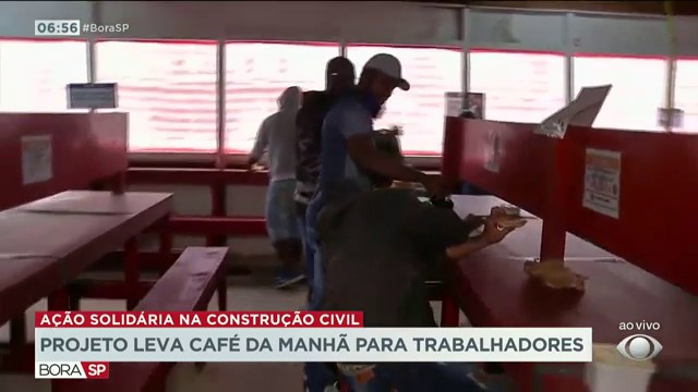 Café da manhã para trabalhadores Reprodução TV