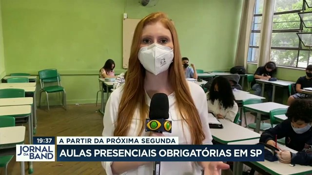 Volta às aulas presenciais obrigatória, com 100% da capacidade  Reprodução TV