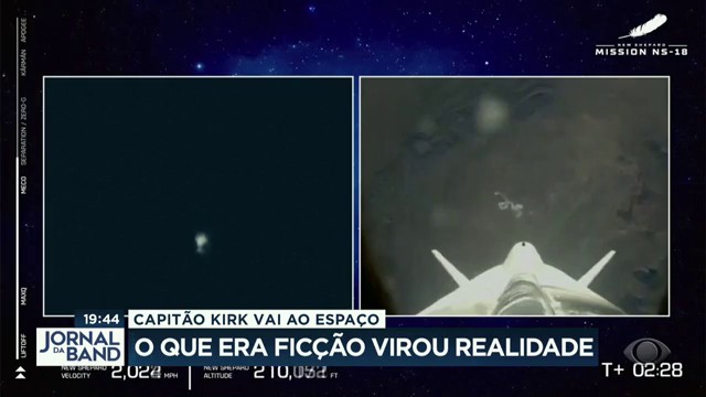 Ator que interpretou o Capitão Kirk foi ao espaço Reprodução TV