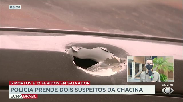 Polícia prende dois suspeitos de envolvimento em chacina em Salvador Reprodução TV