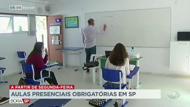 Aulas presenciais obrigatórias em SP Reprodução TV