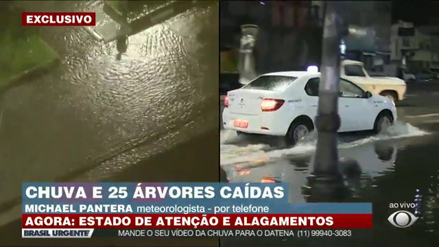 BRASIL URGENTE: CHUVAS EM SÃO PAULO CHEGAM A 19 MILÍMETROS Reprodução TV