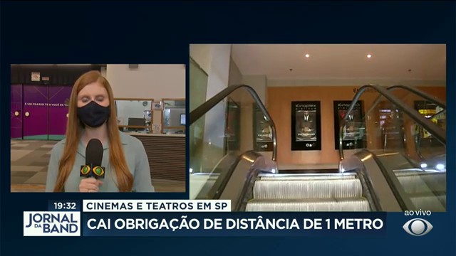 Cai obrigação de distância de 1 metro Reprodução TV