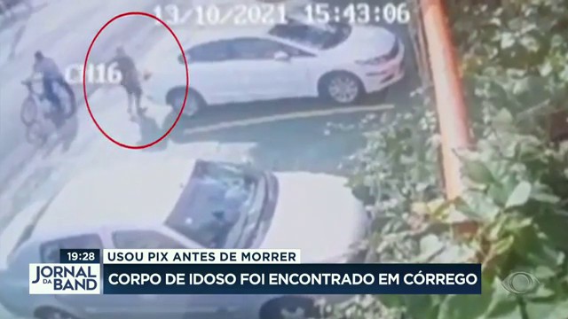 Corpo de idoso é encontrado em córrego  Reprodução TV