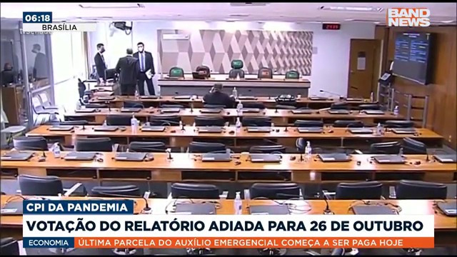 CPI da Pandemia: votação do relatório adiada para 26 de outubro