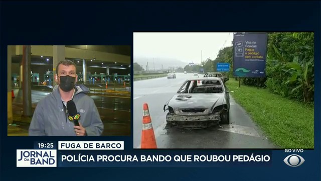 Fuga de barco: polícia procura bando que roubou pedágio Reprodução TV