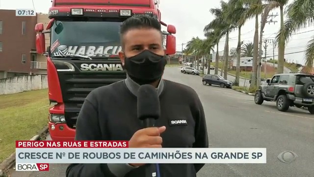 Roubos de caminhões em alta na grande SP Reprodução TV