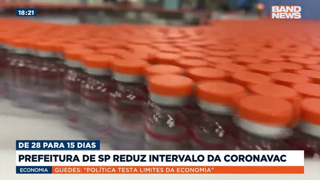 Prefeitura de SP reduz intervalo da CoronaVac
