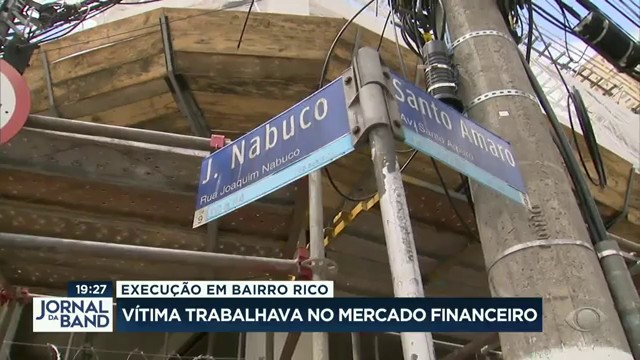 Execução em bairro rico: vítima trabalhava no mercado financeiro Reprodução TV