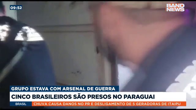 Cinco brasileiros são presos no Paraguai com armas e munições